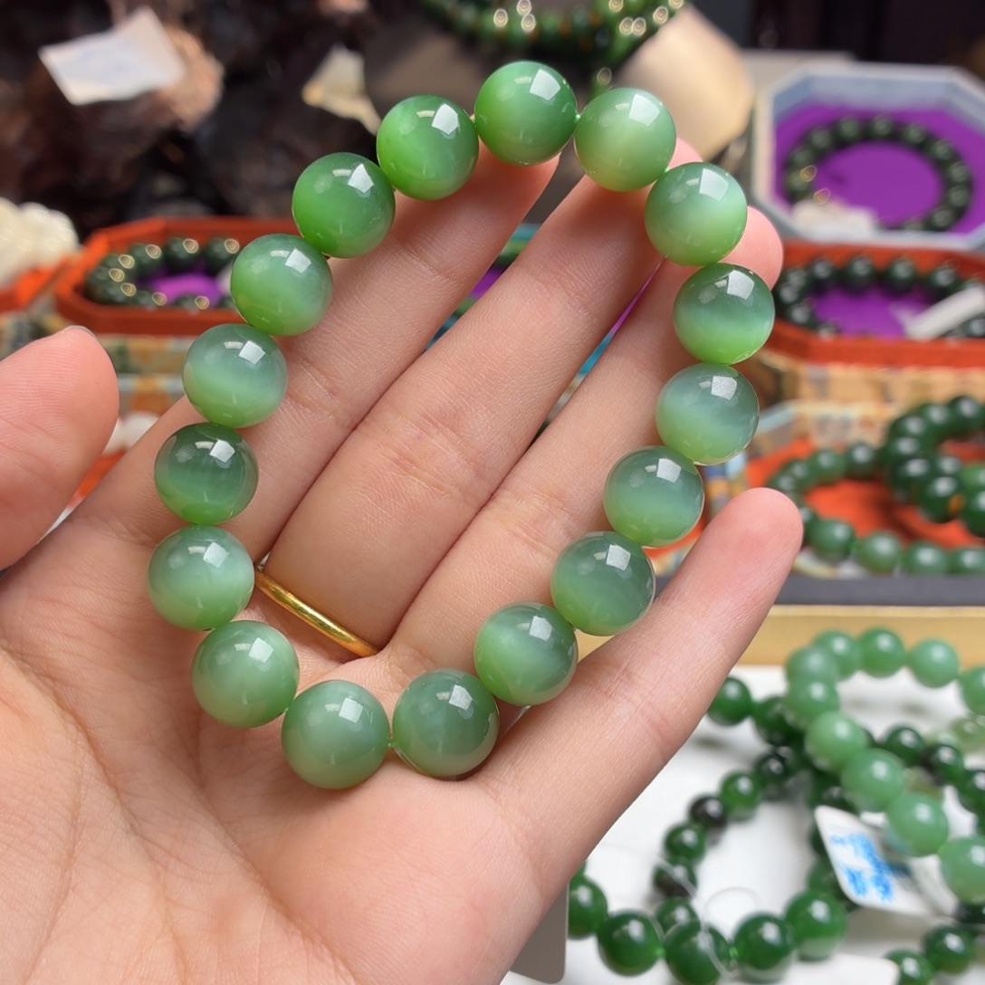 和田玉（碧玉）未镶嵌手串