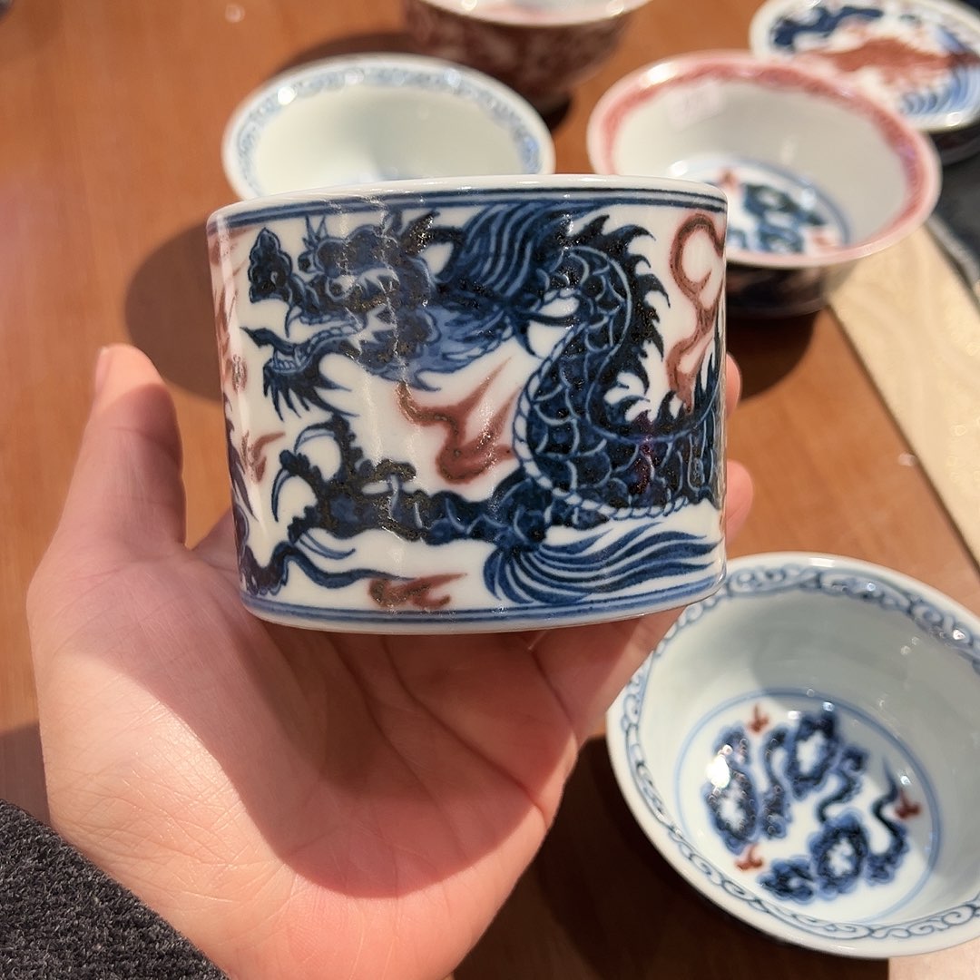 元青拙手原矿青花釉里红