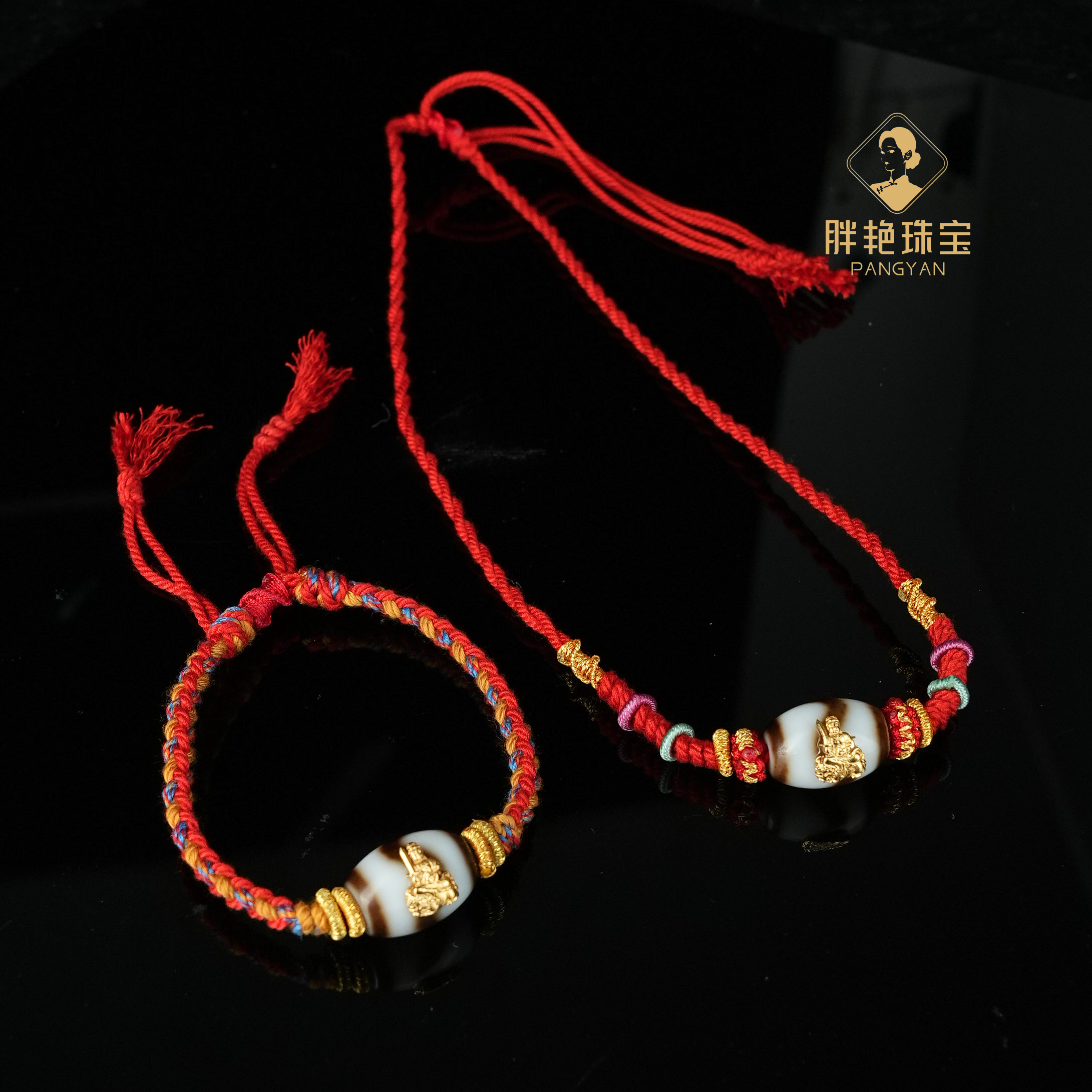 L*【昭愿】18k金文殊虎牙珠珠