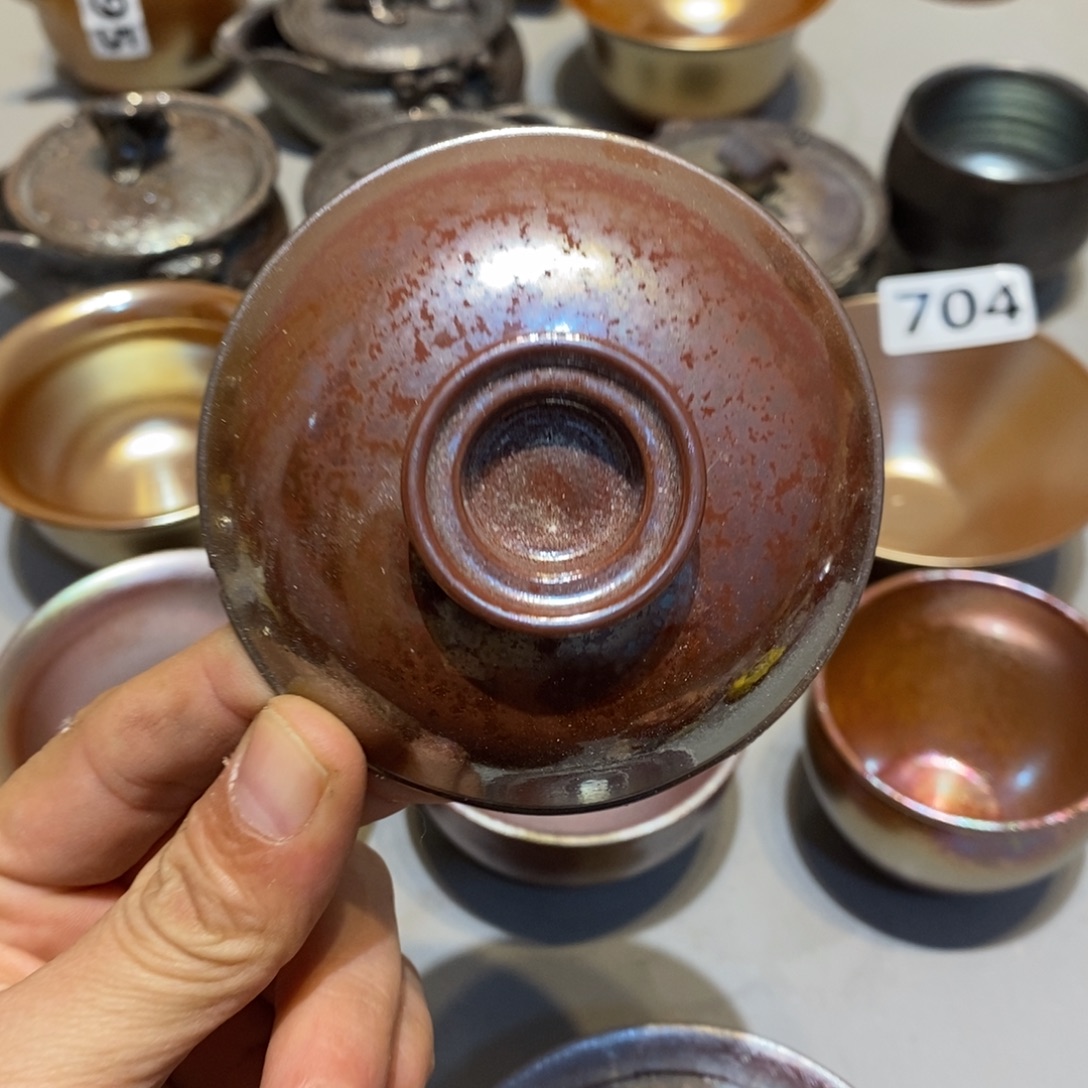 军***敌柴烧茶具陶瓷杯哦