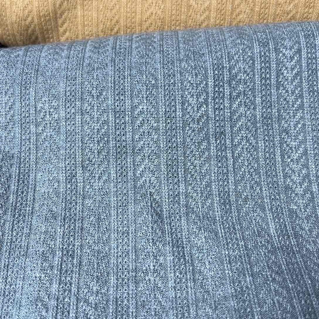 无纺布透气棉青绿色提花羊绒2米