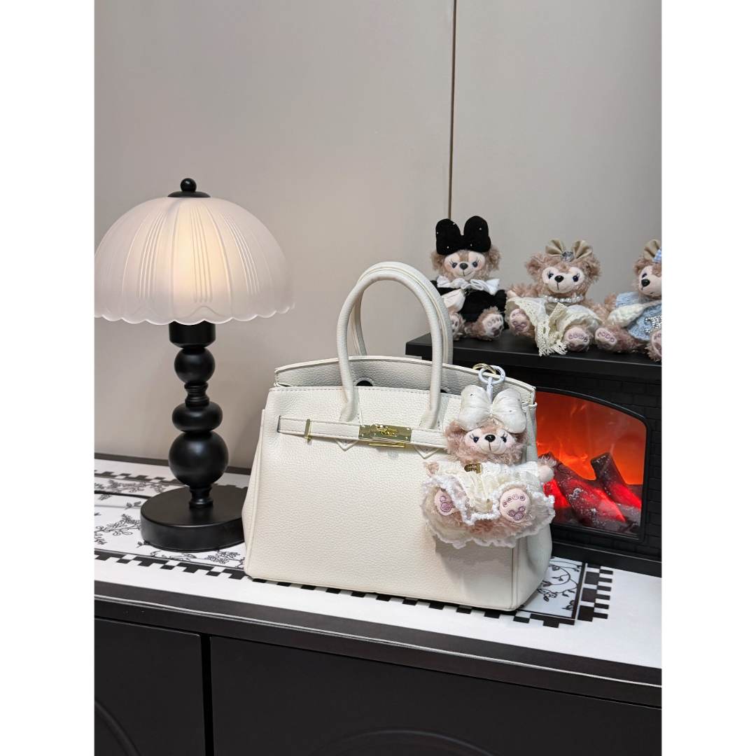 【美美子&Mia】bk25新款经典荔枝纹大容量手提凯莉包