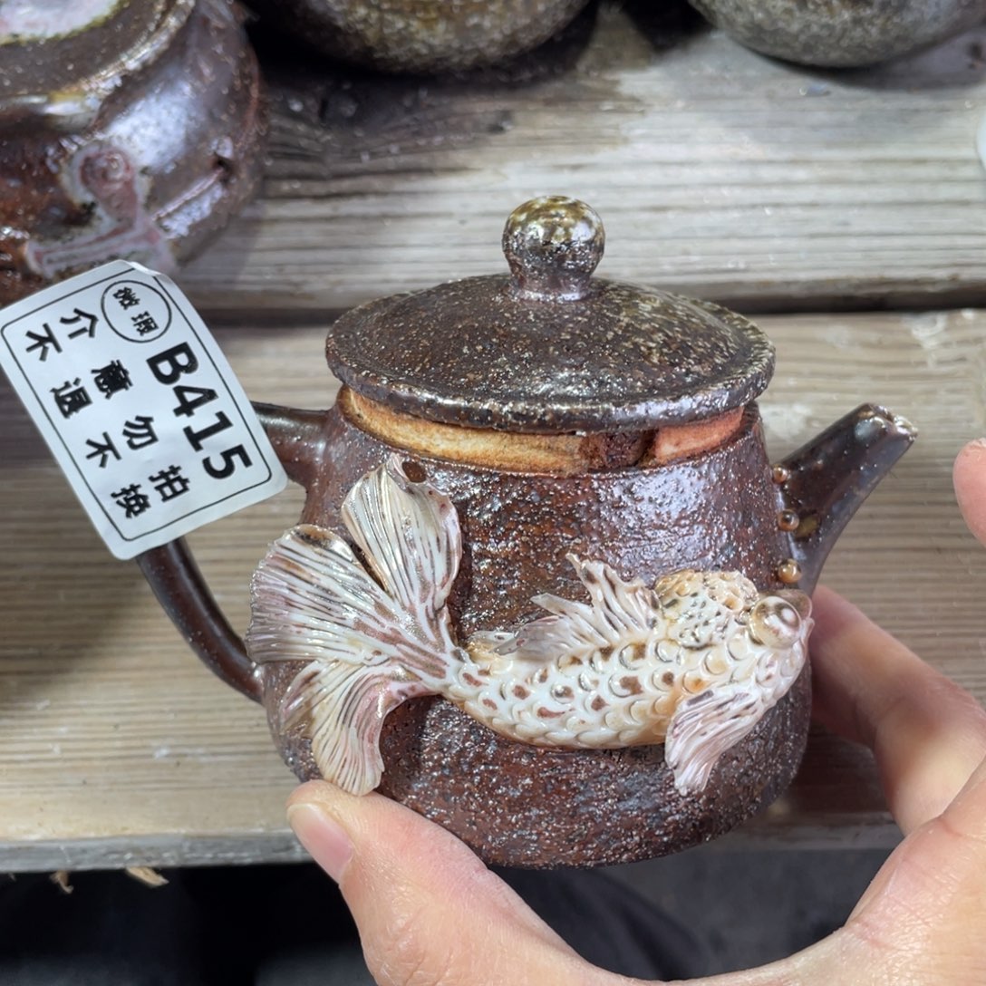 陶纯手工柴烧茶具茶壶瑕瑕