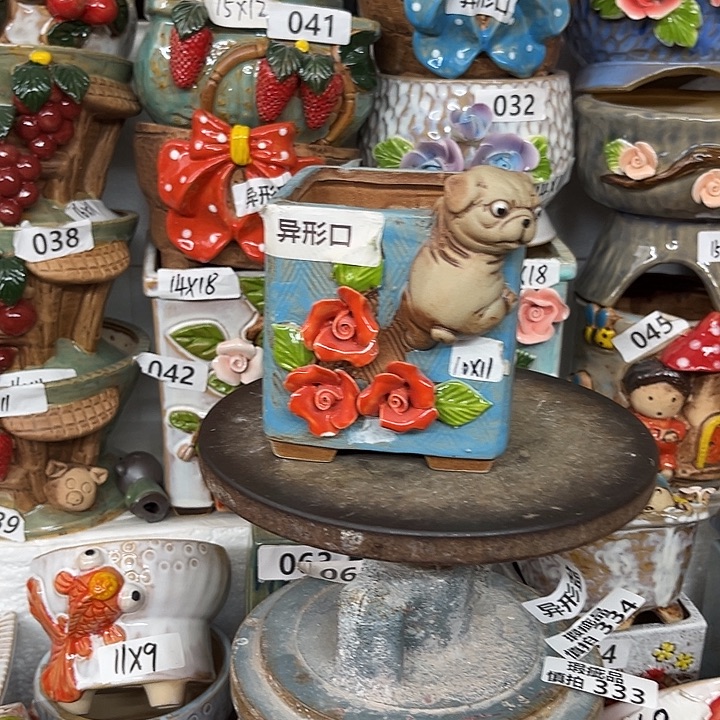 紫砂花盆粗陶材质多肉花盆