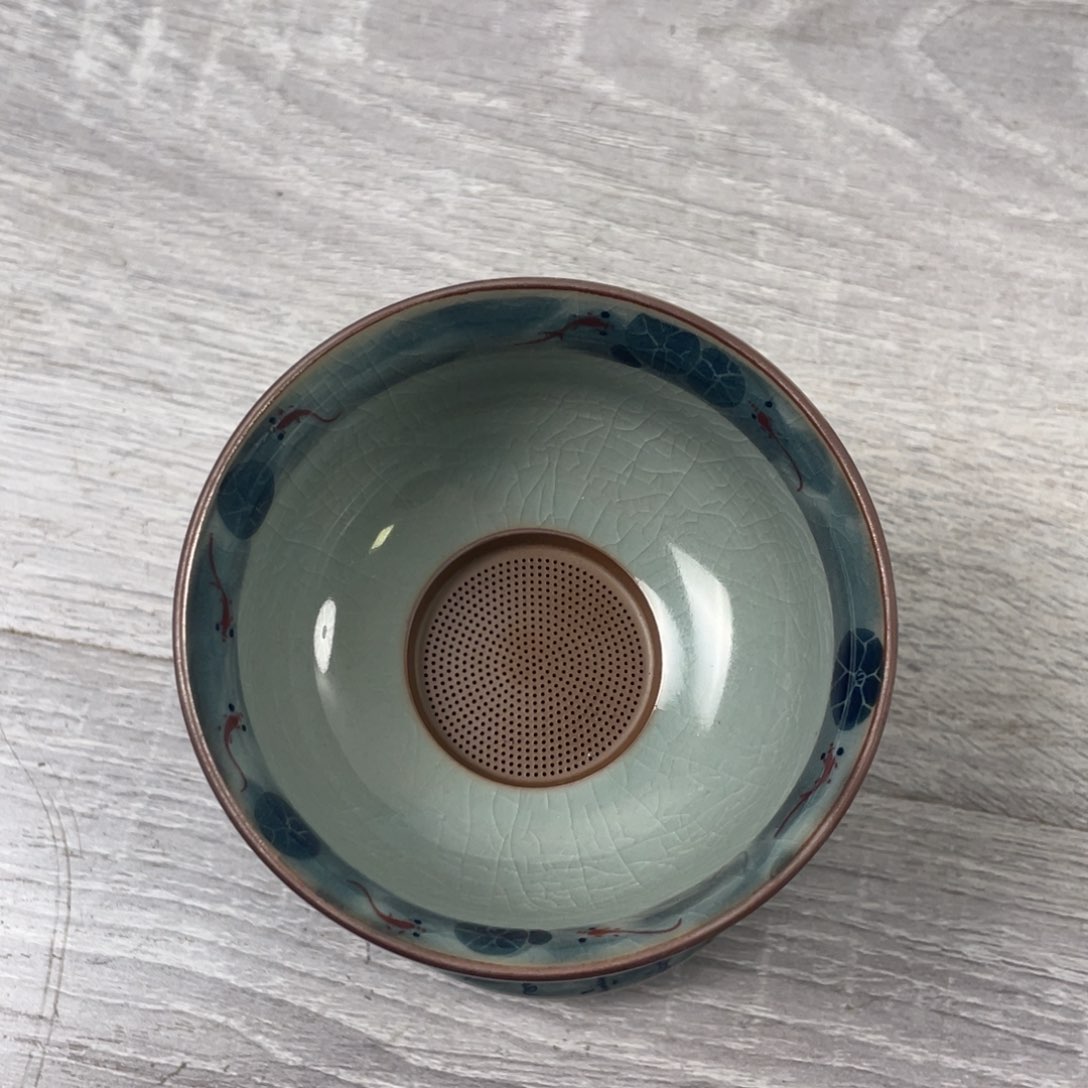 杯爱莲说茶漏微瑕的的