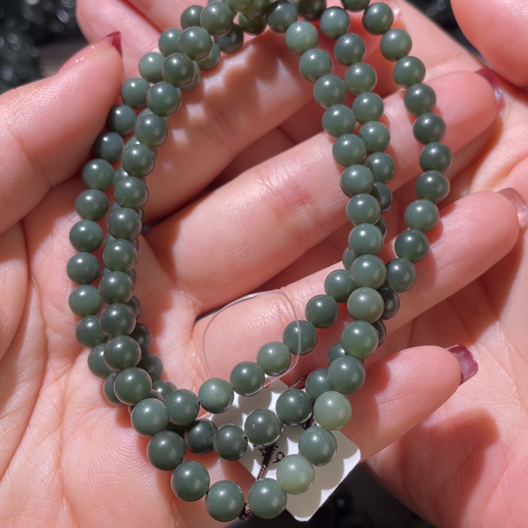 和田玉（青玉）手链未镶嵌陪****?