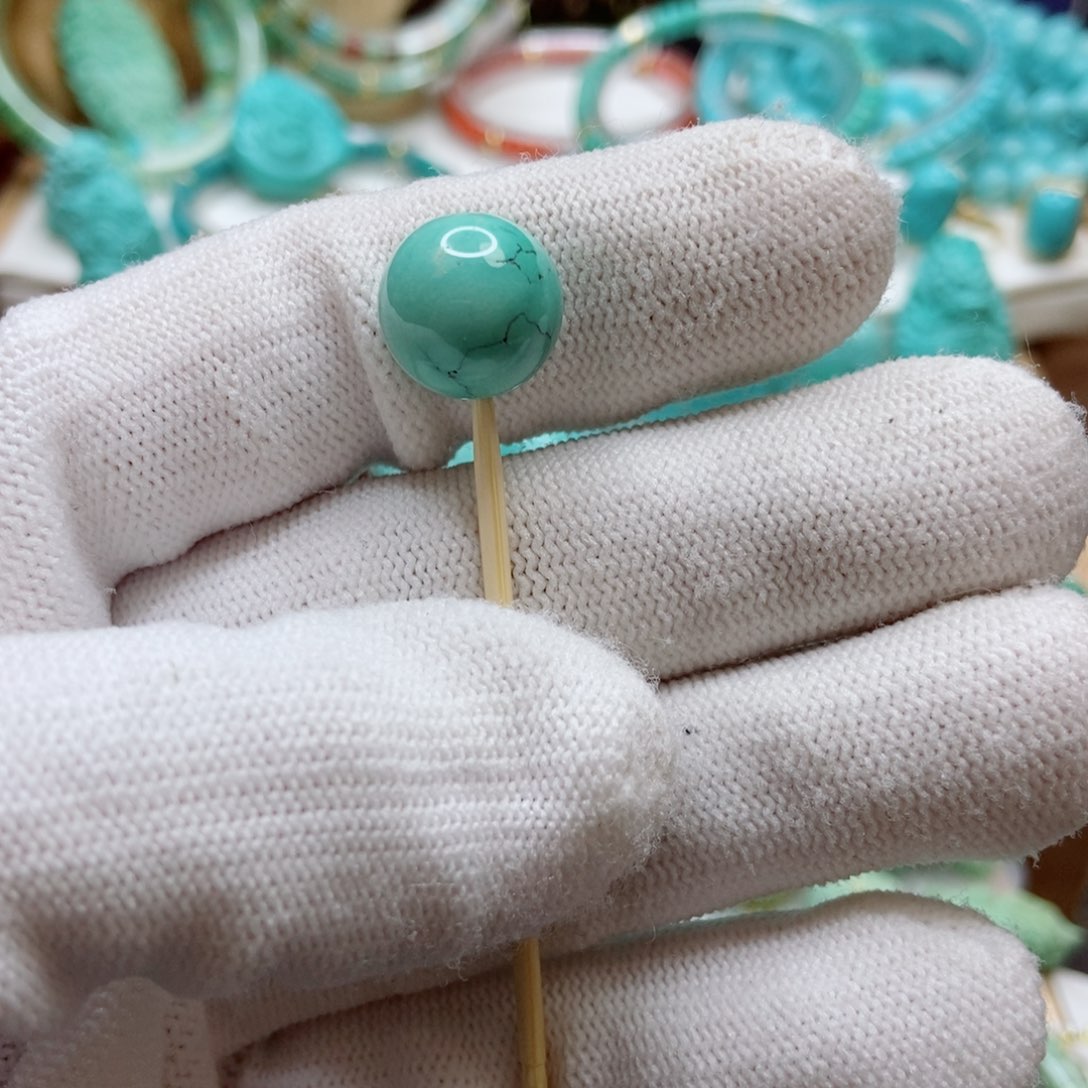 绿松石珠子12.7未镶嵌