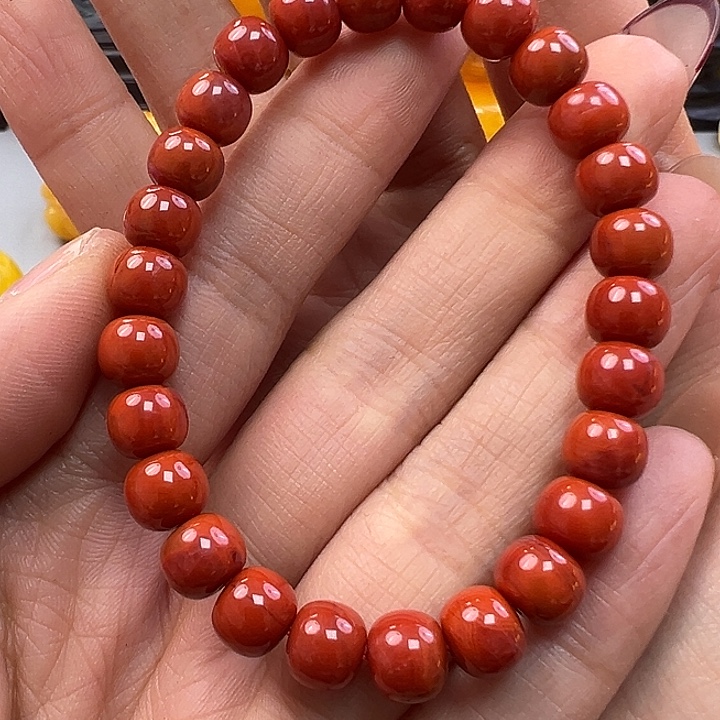 南红玛瑙未镶嵌手链