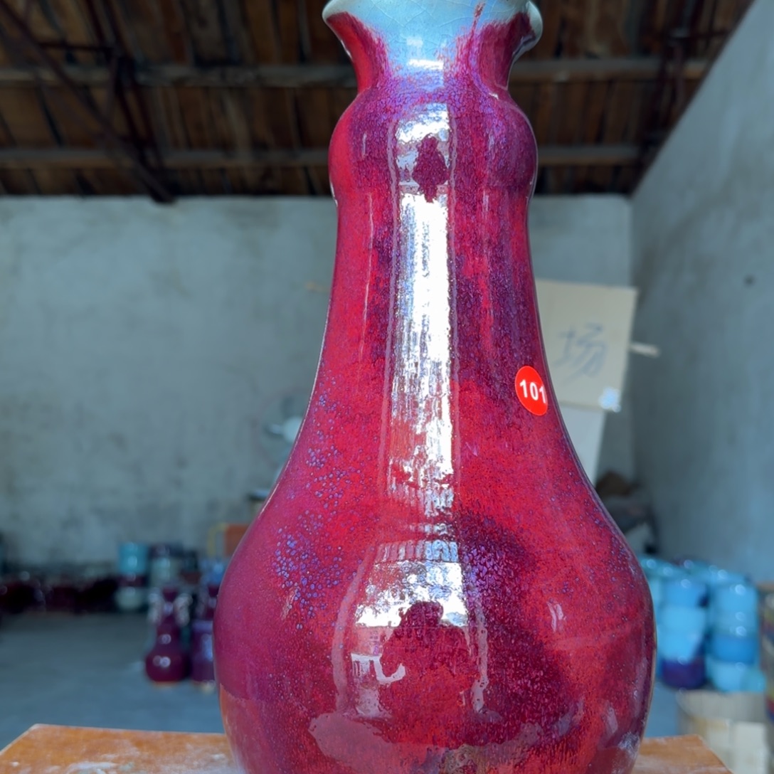 摆件郑家钧窑摆件微瑕