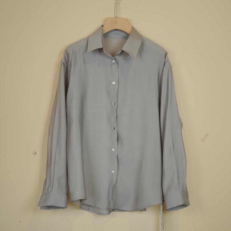 PARKVIEW/百芙川衬衫衬衣长袖时尚休闲薄款纯色宽松百搭HF2283-3