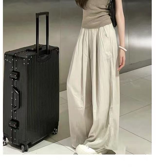 [胖鹅张] 日系宽松薄款阔腿休闲裤 #6788[实物以直播间展示为准]