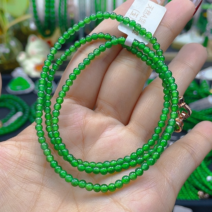 翡翠颈饰未镶嵌圆珠3