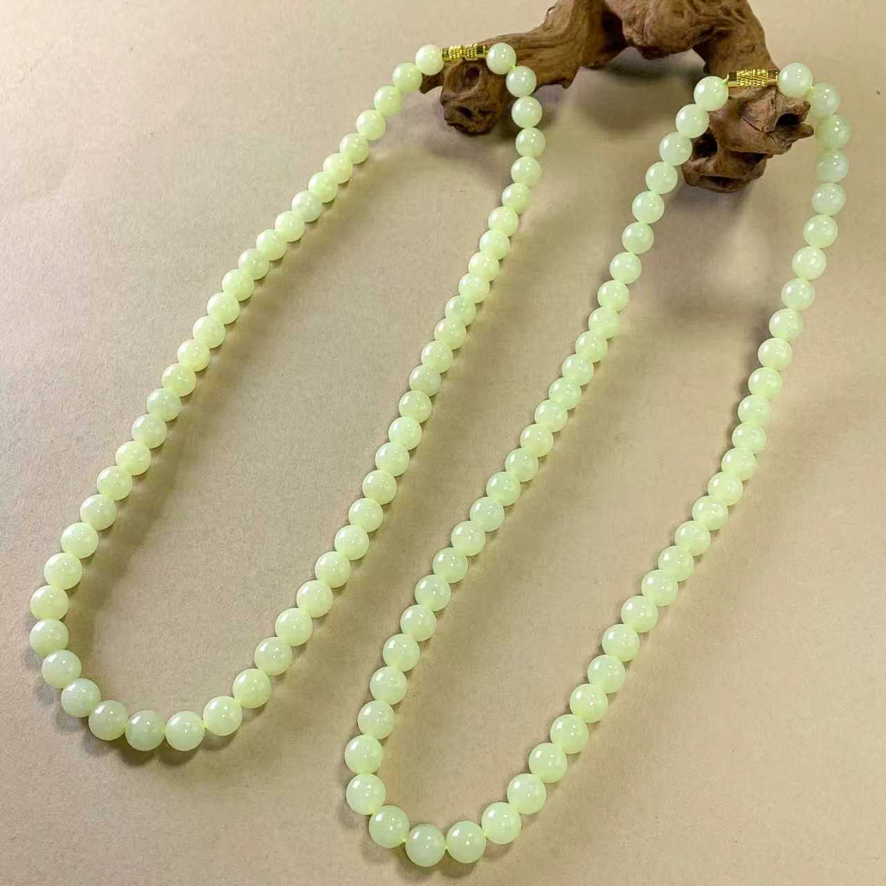 H4864【东齐珠宝】青黄口和田玉项链-卡8左右-多样性发货只发一件