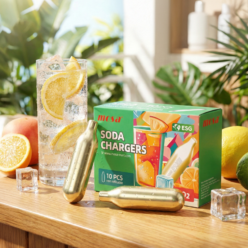 mosa/摩萨食品级CO2二氧化碳气囊苏打瓶气泡机奶油瓶通用10支装