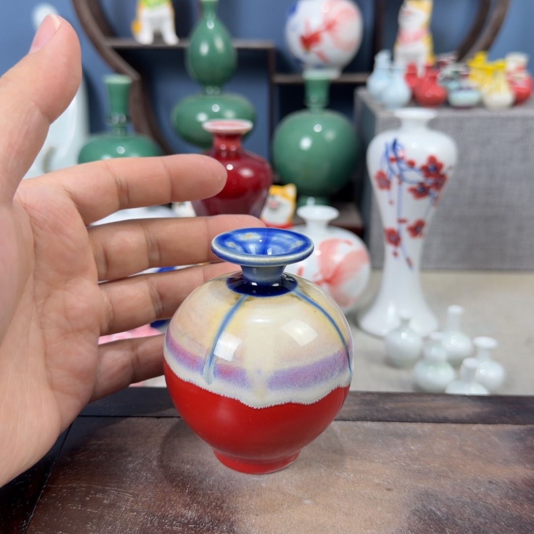 陶瓷手工小花器摆件