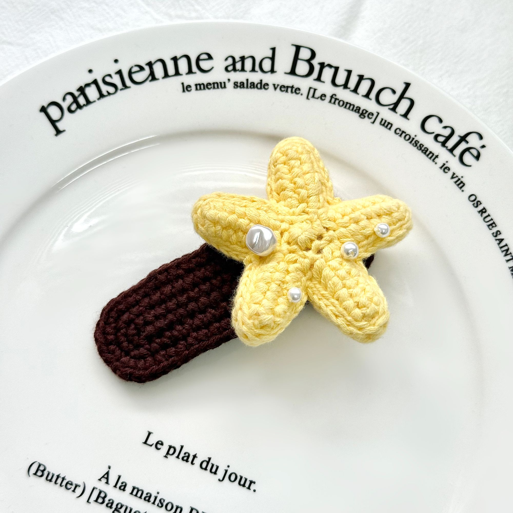 肆伍陆-原单设计秋冬针织系列卡通休闲海星掰掰夹