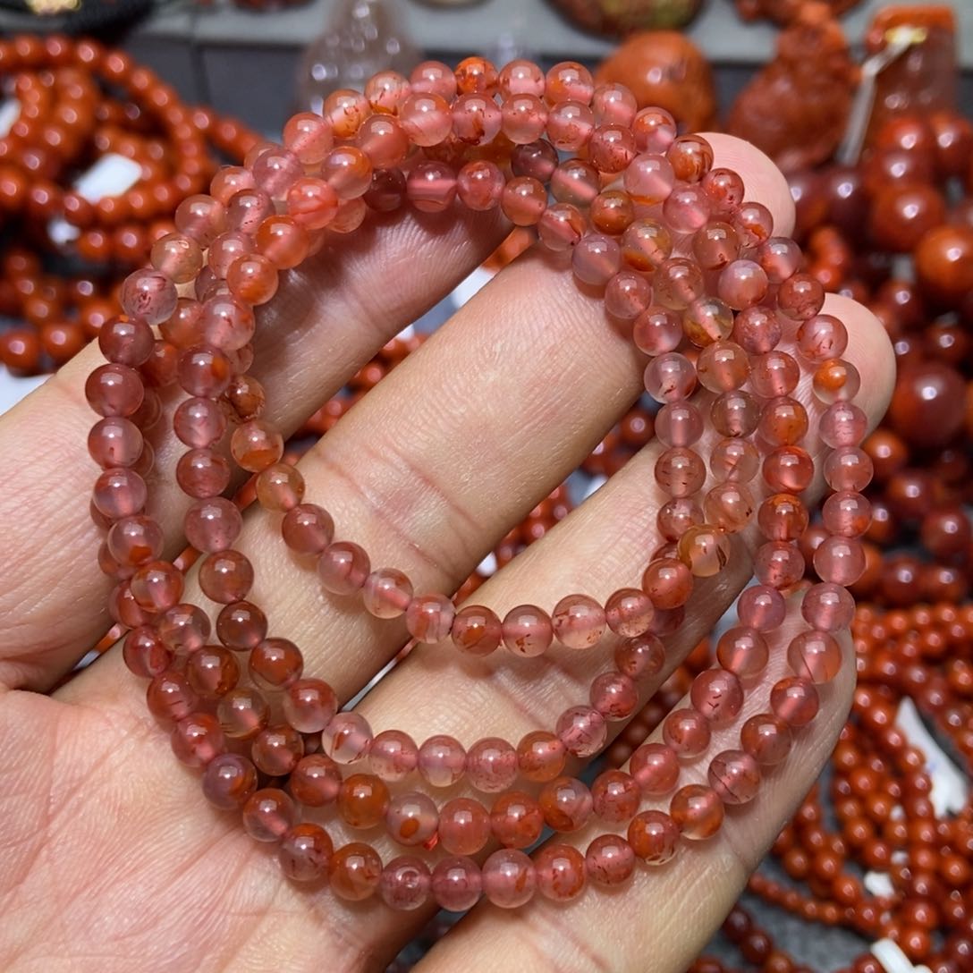 【闪购商品】南红玛瑙手串未镶嵌4+’mm