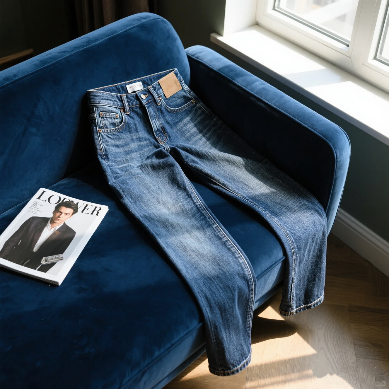 【断码撤柜牛仔链接】男士轻奢夏季高级感牛仔裤透气薄款运动休闲裤