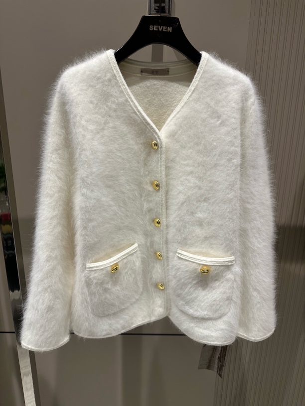 启恒大地礼赞系列鹤绒半长开衫1456