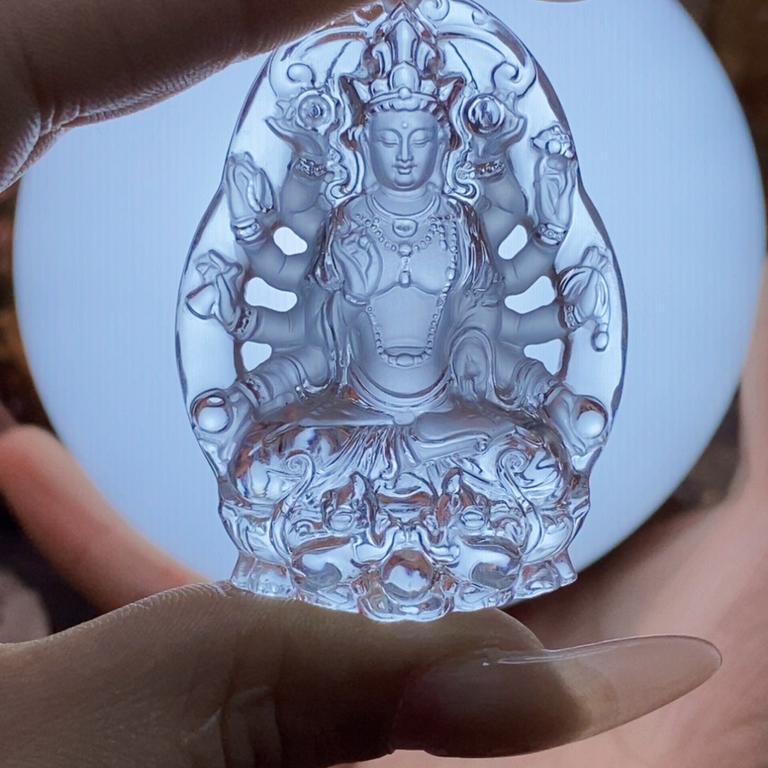 水晶颈饰未镶嵌月**来吊坠