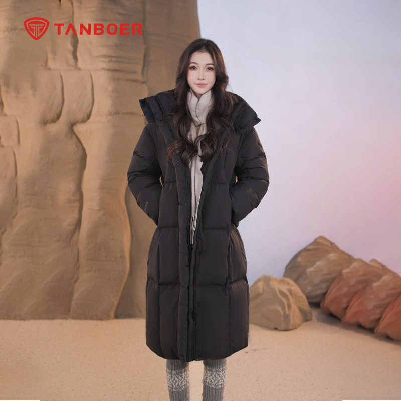 【303g鹅绒】坦博尔2025冬季鹅绒羽绒服女爆款休闲时尚户外长款外套