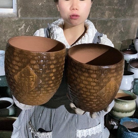 紫砂花盆正品口18高20