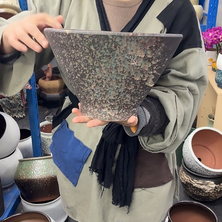 28×18 -粗陶花盆有孔-买买买