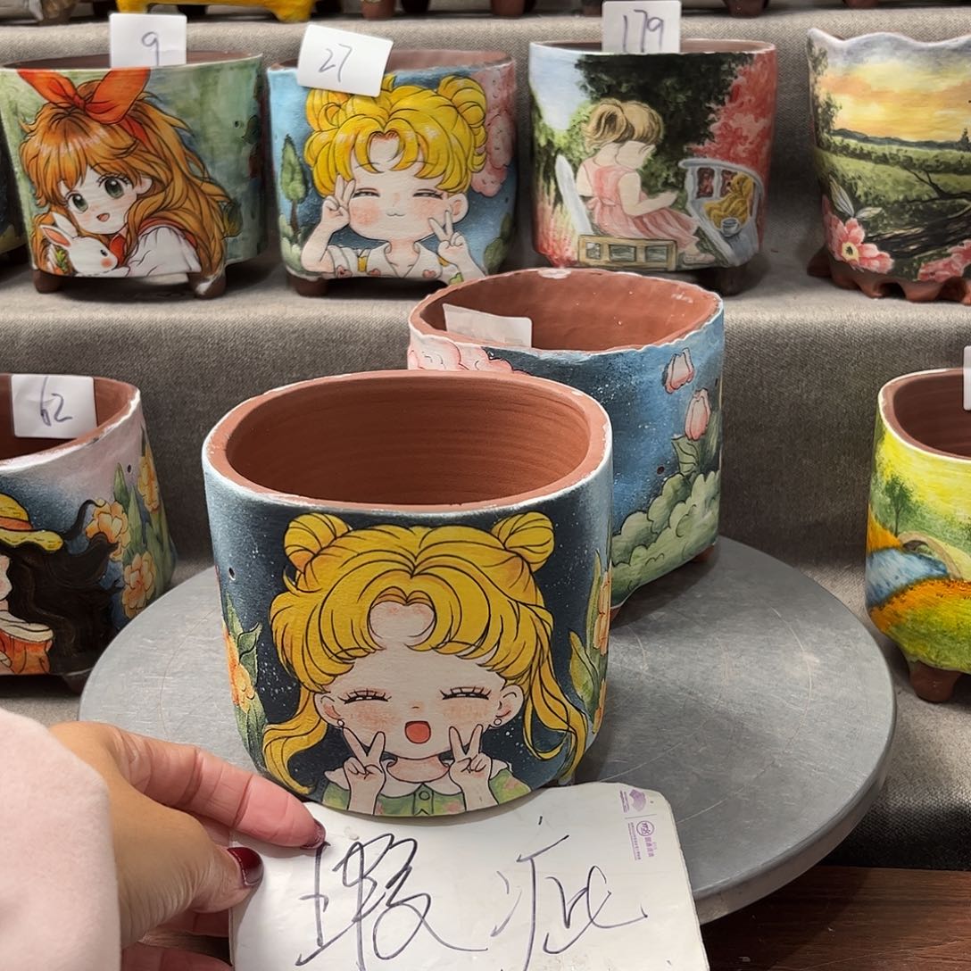 紫砂花盆月***语瑕疵福利