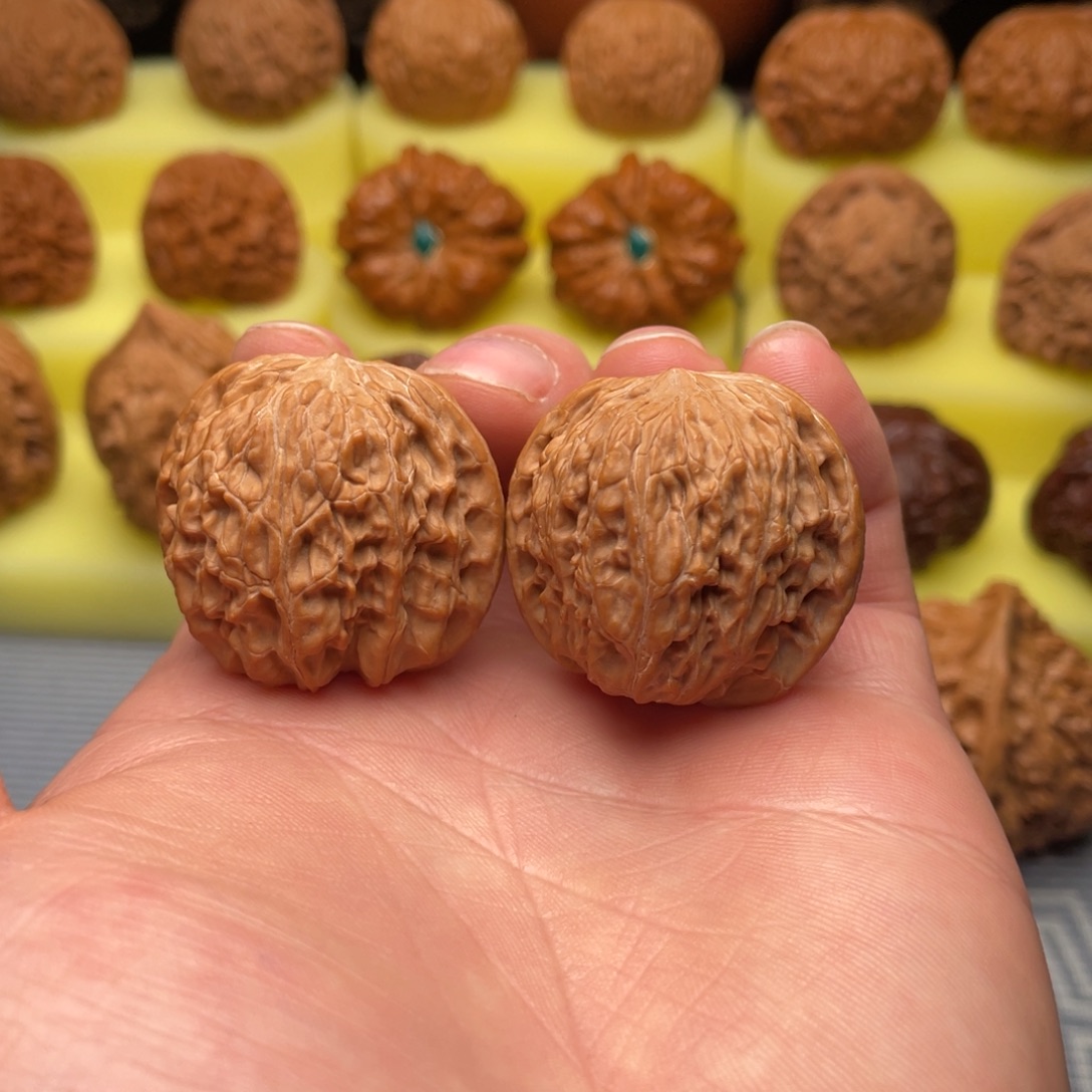 把件文玩核桃34全品磨盘编号424