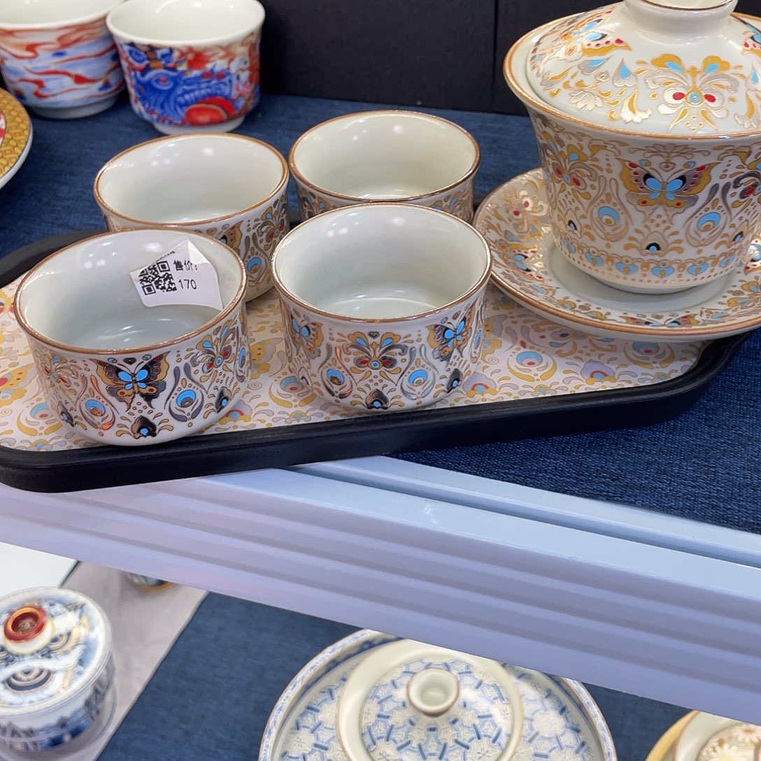 陶景德陶瓷盖碗茶具