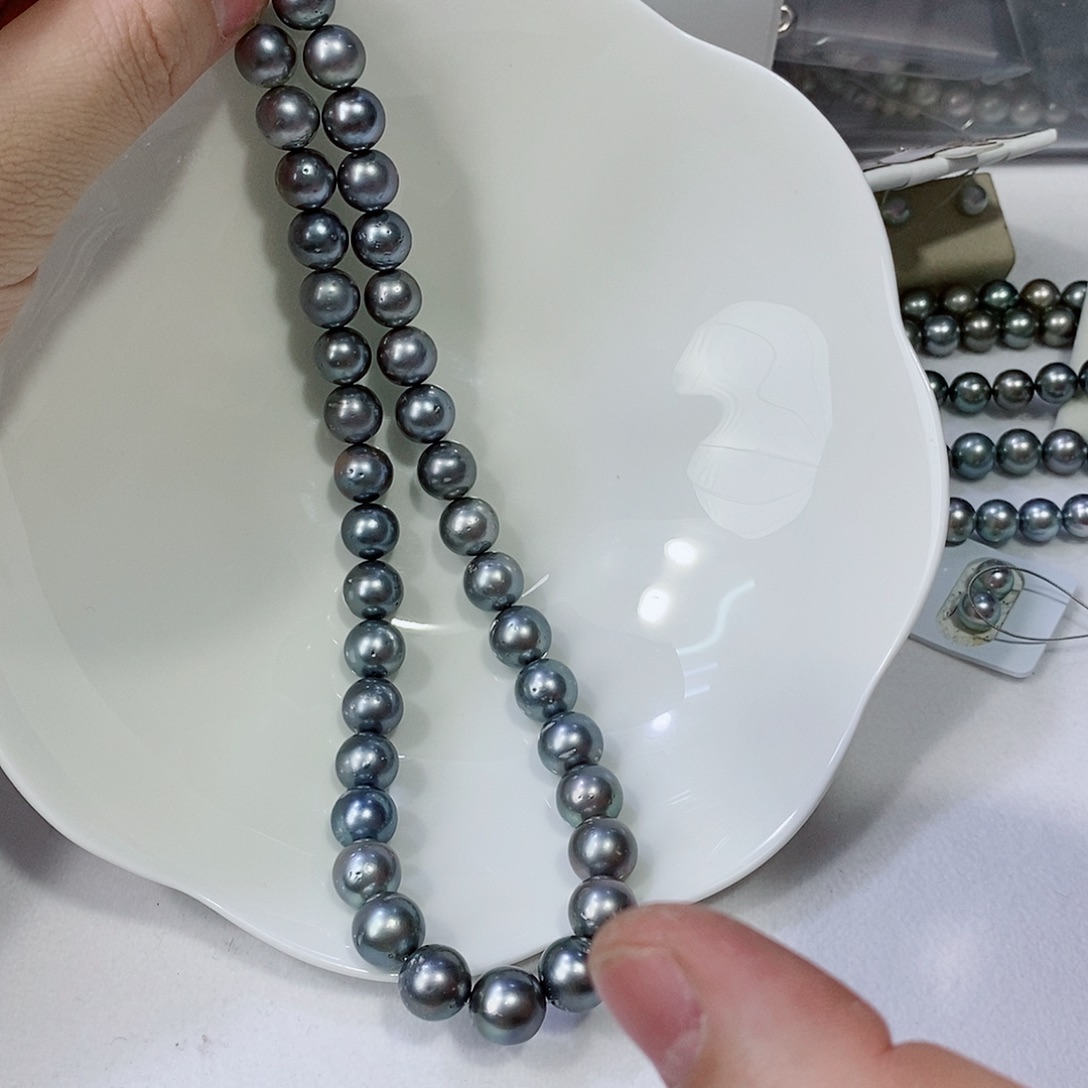 海水珍珠颈饰银S925镶嵌