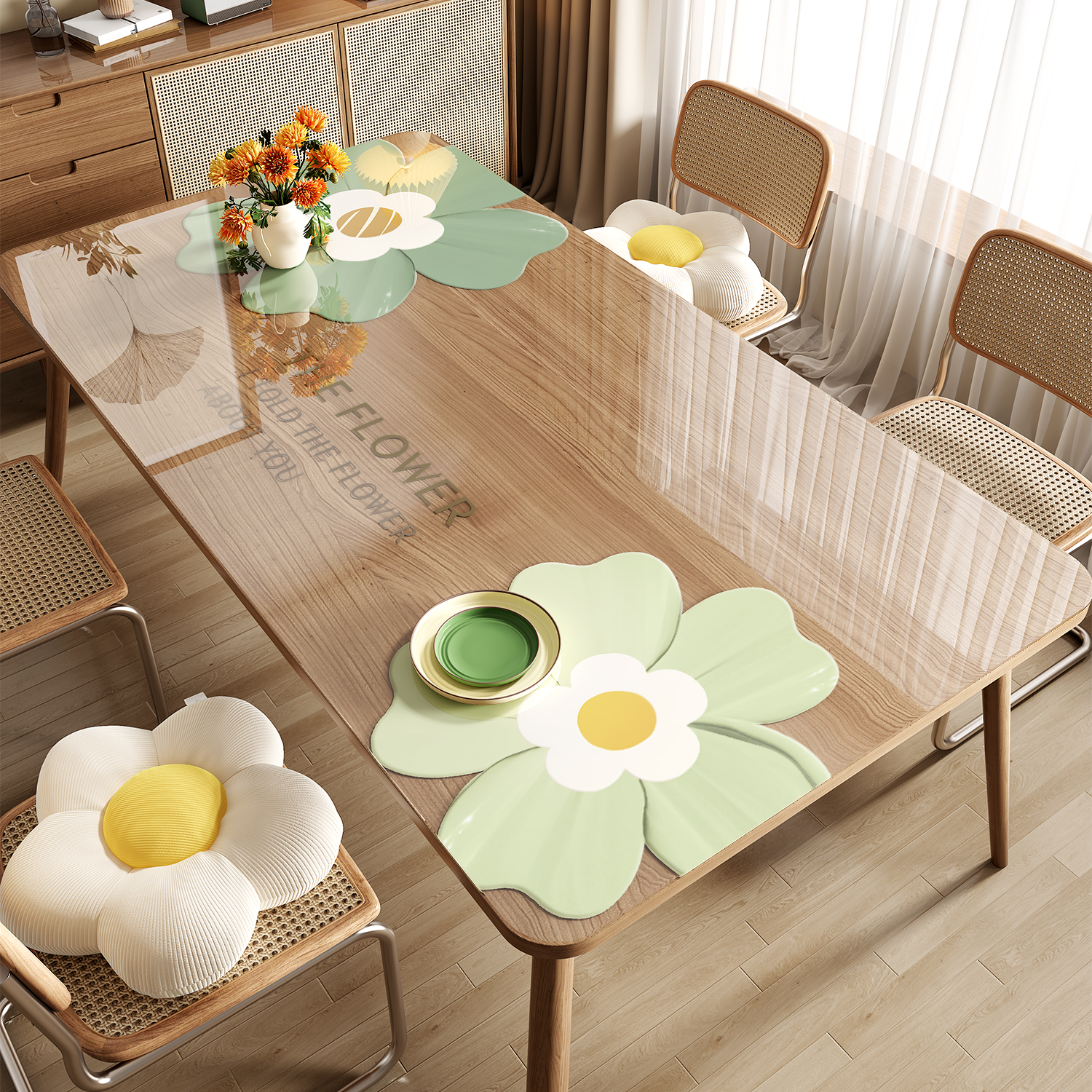 软玻璃桌垫加厚防油防水防烫免洗PVC桌布可裁剪水晶板透明餐桌垫