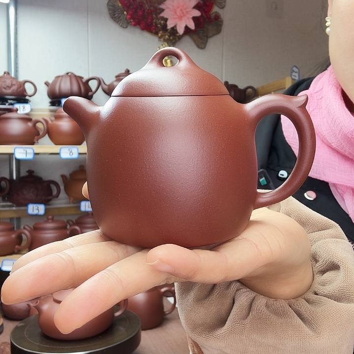 霸***云茶壶紫砂秦权半手微瑕260毫升