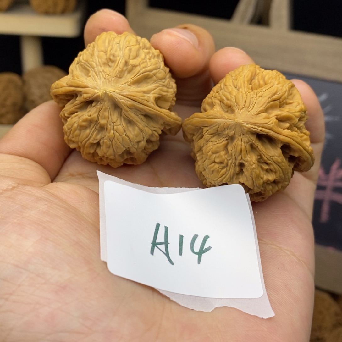 A14将军膀文玩核桃丢丢黄点