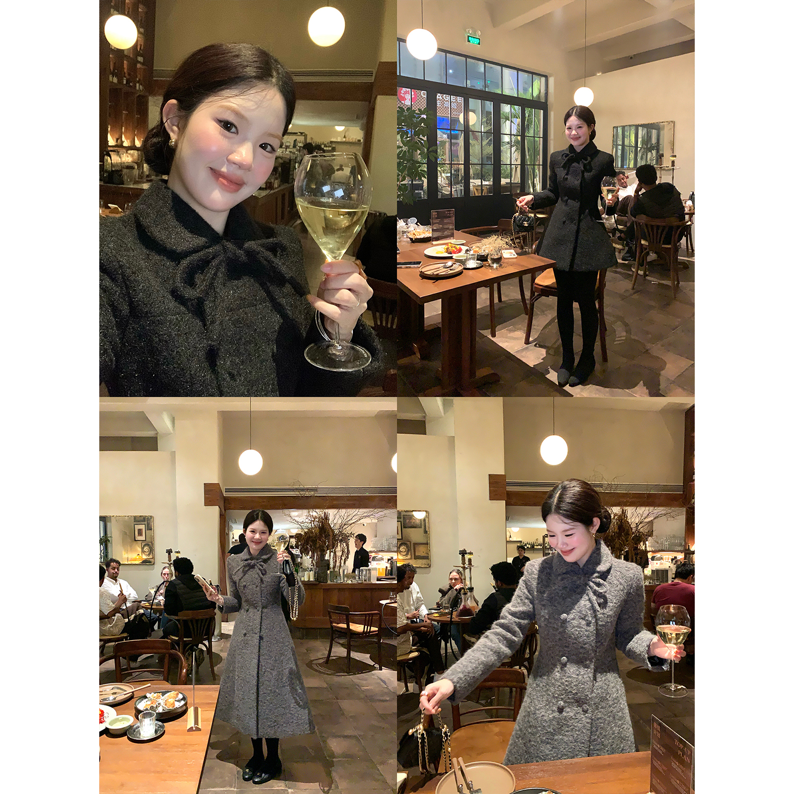 火火【冬日欧尼】韩系气质秋冬毛呢大衣外套N38535HH54+N38986HH54