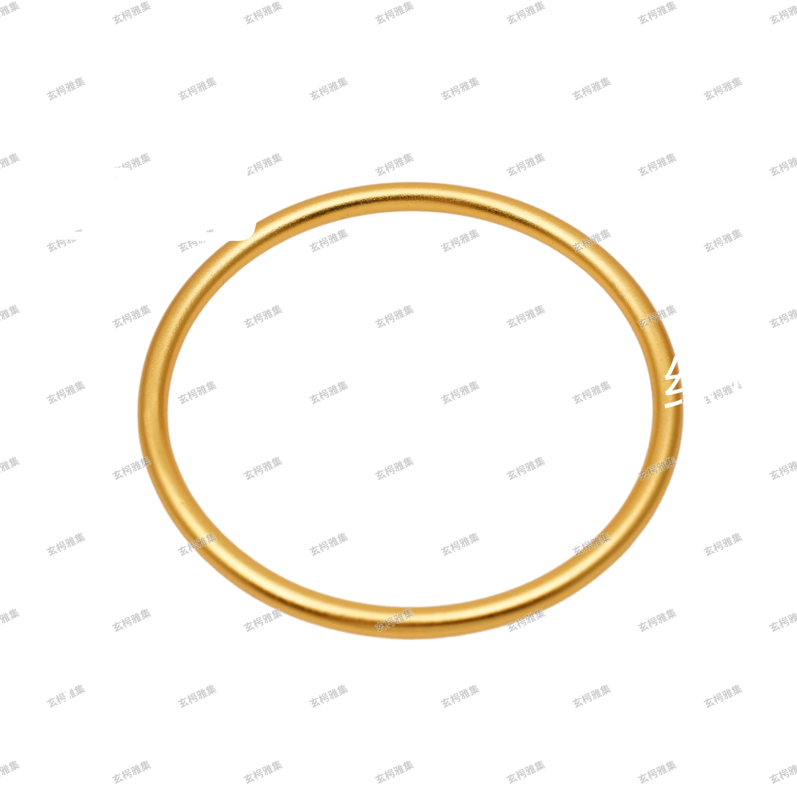 手镯 S0003古法素圈手镯镀K金