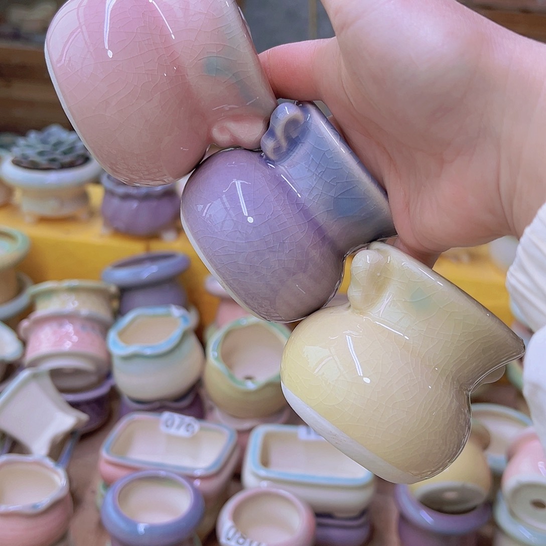 红陶陶瓷花盆当场满12包邮