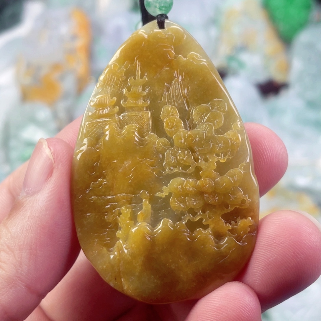 翡翠未镶嵌吊坠(不含链)