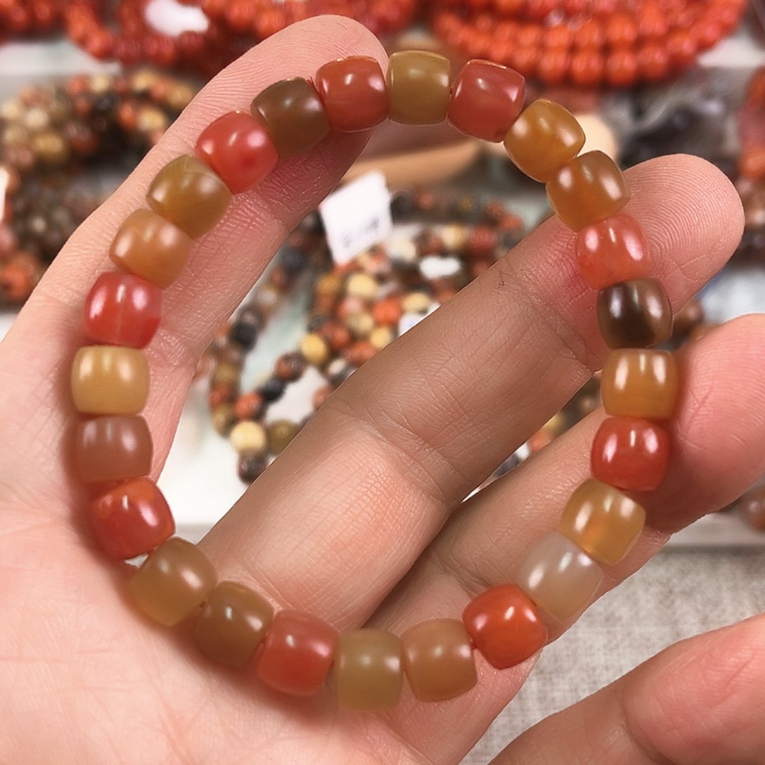 南红玛瑙手链合金静****长