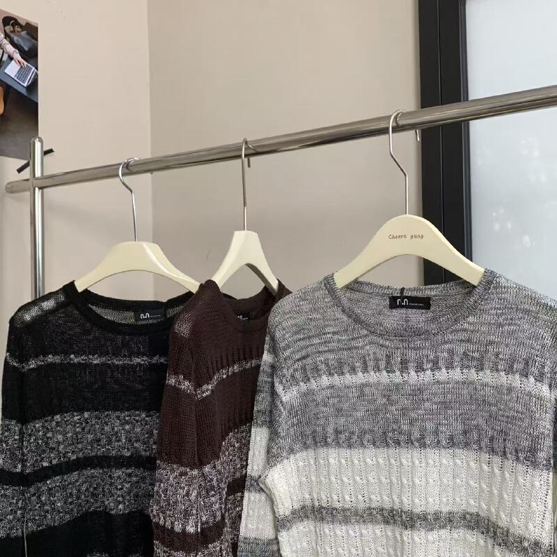 『雨美 Show』7621时尚百搭条纹针织