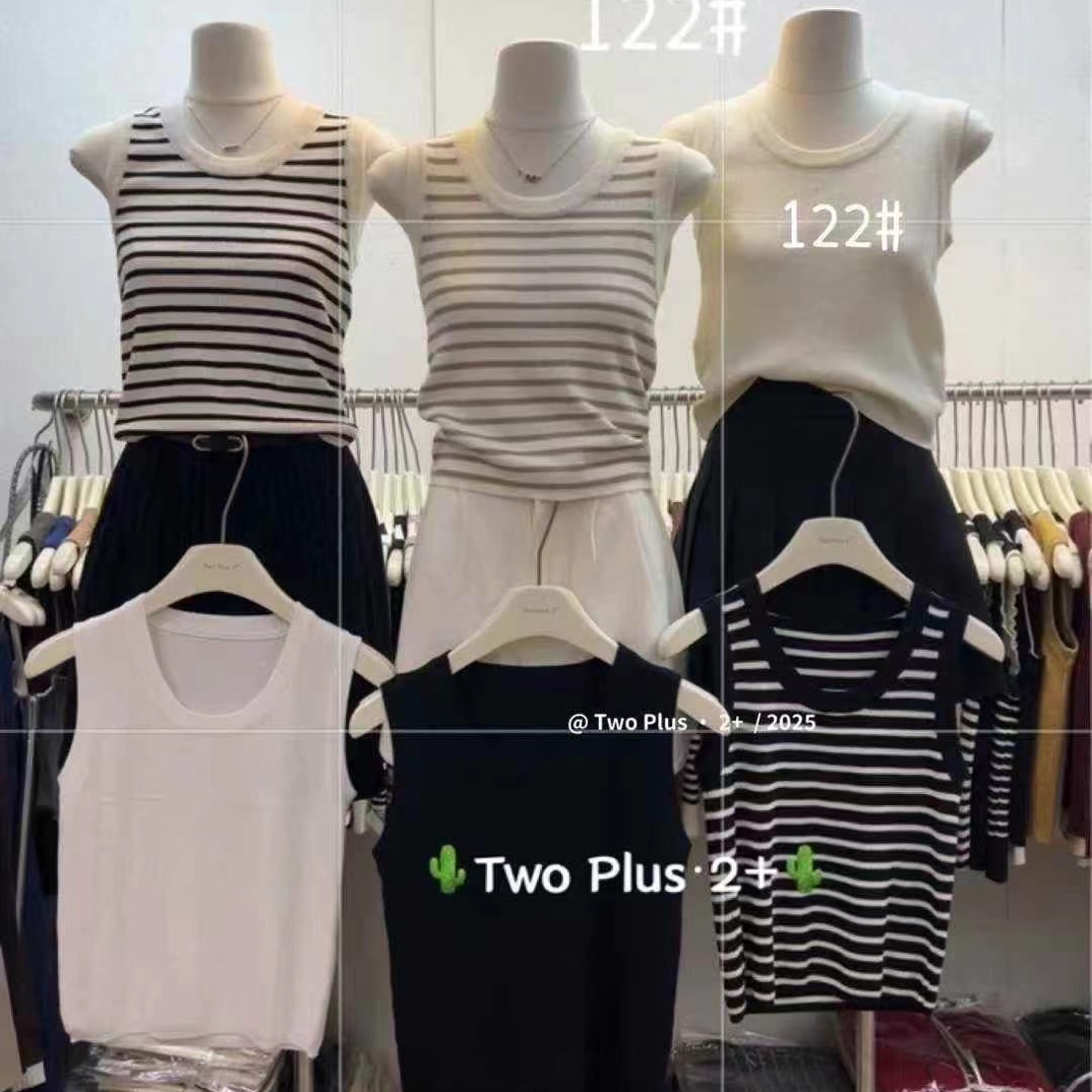 巨遮副乳针织上衣女2025新款夏季外穿内搭独特无袖上衣