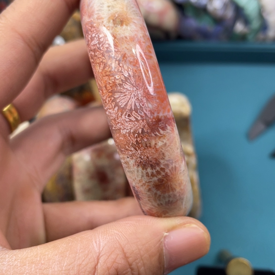 未镶嵌手镯硅化玉