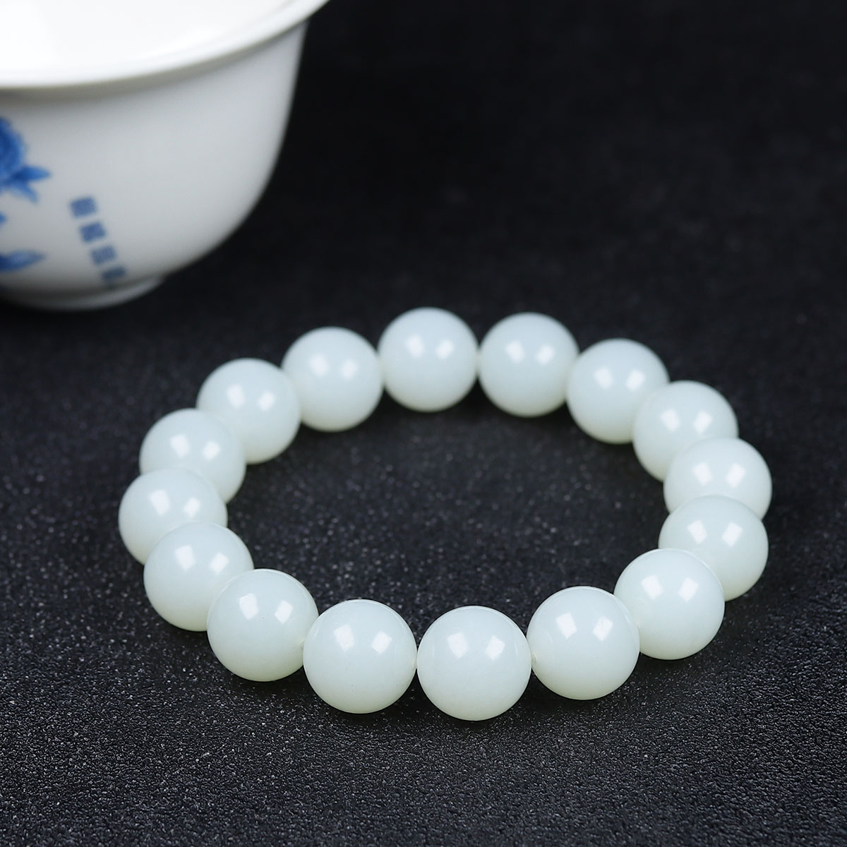 1225140和田玉白玉手串