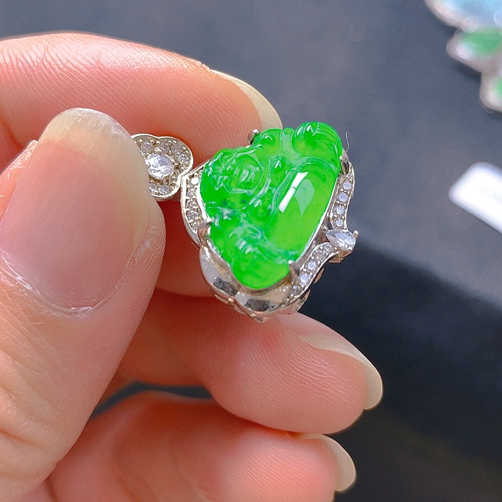 翡翠银S925镶嵌颈饰