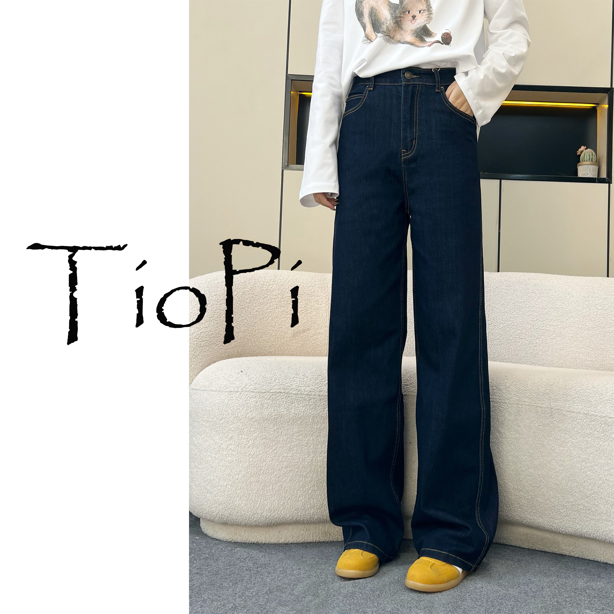 【土蘘直筒】2025环保弹力明线牛仔裤直筒裤2#