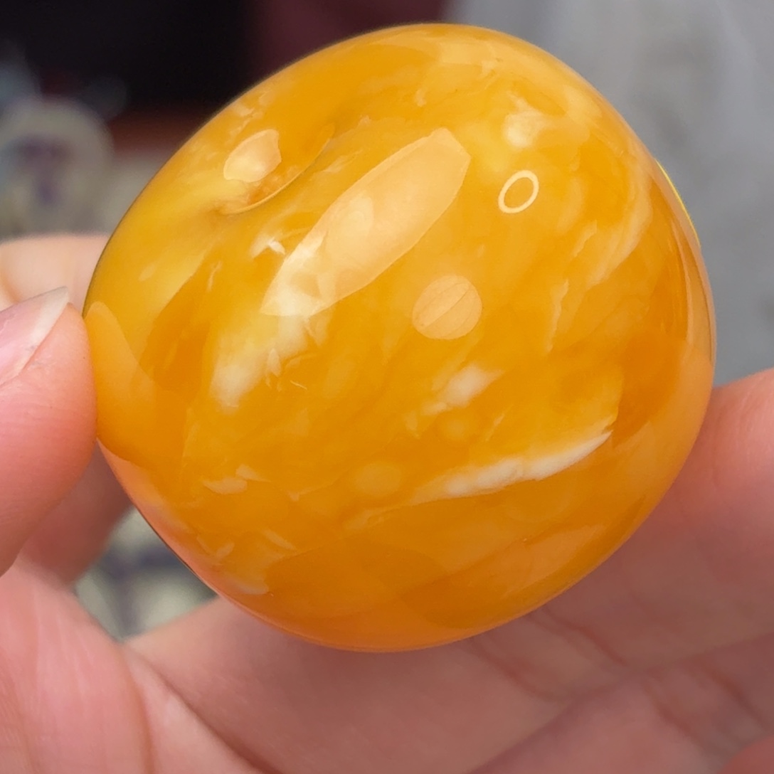 蜜蜡未镶嵌吊坠(不含链)橘红墩扣