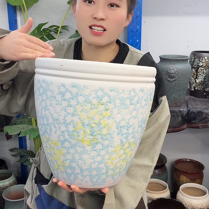 30×30 -粗陶花盆有孔-买买买