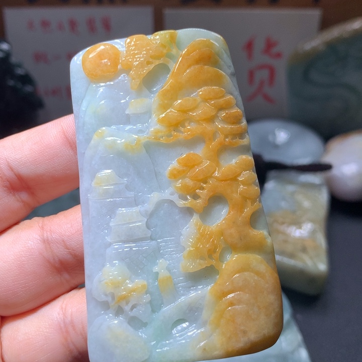 翡翠未镶嵌颈饰保真天然A货翡翠