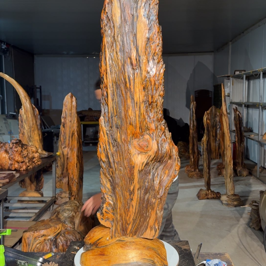 用***9木佳友琥珀木摆件58