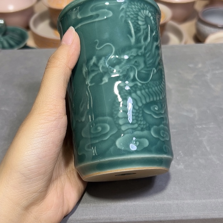 龙泉云间青瓷小米茶器